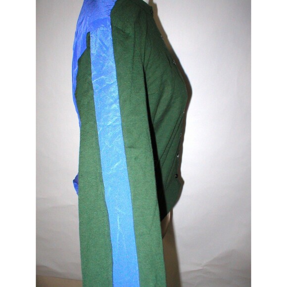 NWT Womens Worth New York Designer Green Purple Green S Cardigan Sweater Silk - Picture 4 of 6